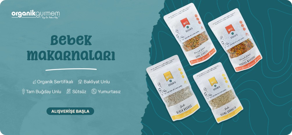 Organik Bebek makarnası, sebzeli makarna, bebek ek gıda