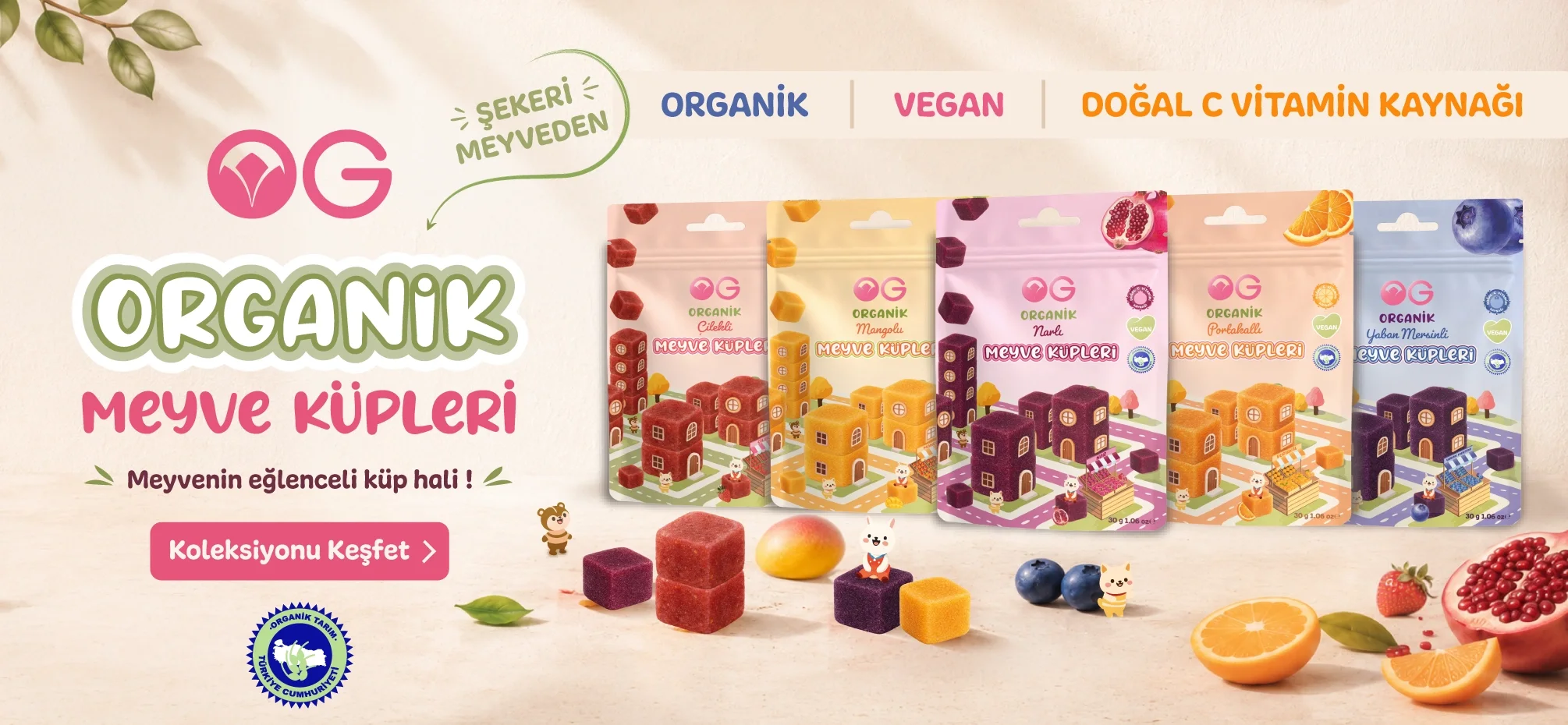 OG Organik Meyve Küpleri