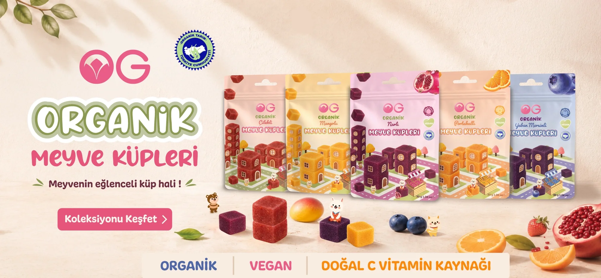 OG Organik Meyve Küpleri