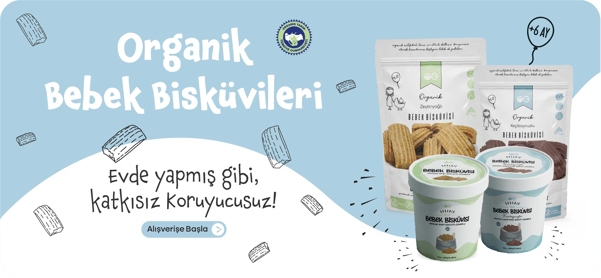 Bebek bisküvisi, organik bebe bisküvi, bebek ek gıda, bebek maması