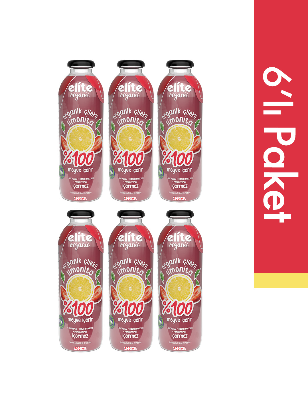 Organik Çilekli Limonita 700 Ml