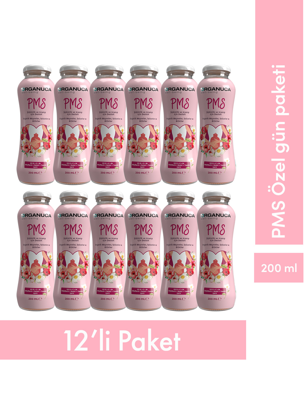 12'li Pms Dest.Vitamin Takv.Bitki Çay 200 Ml