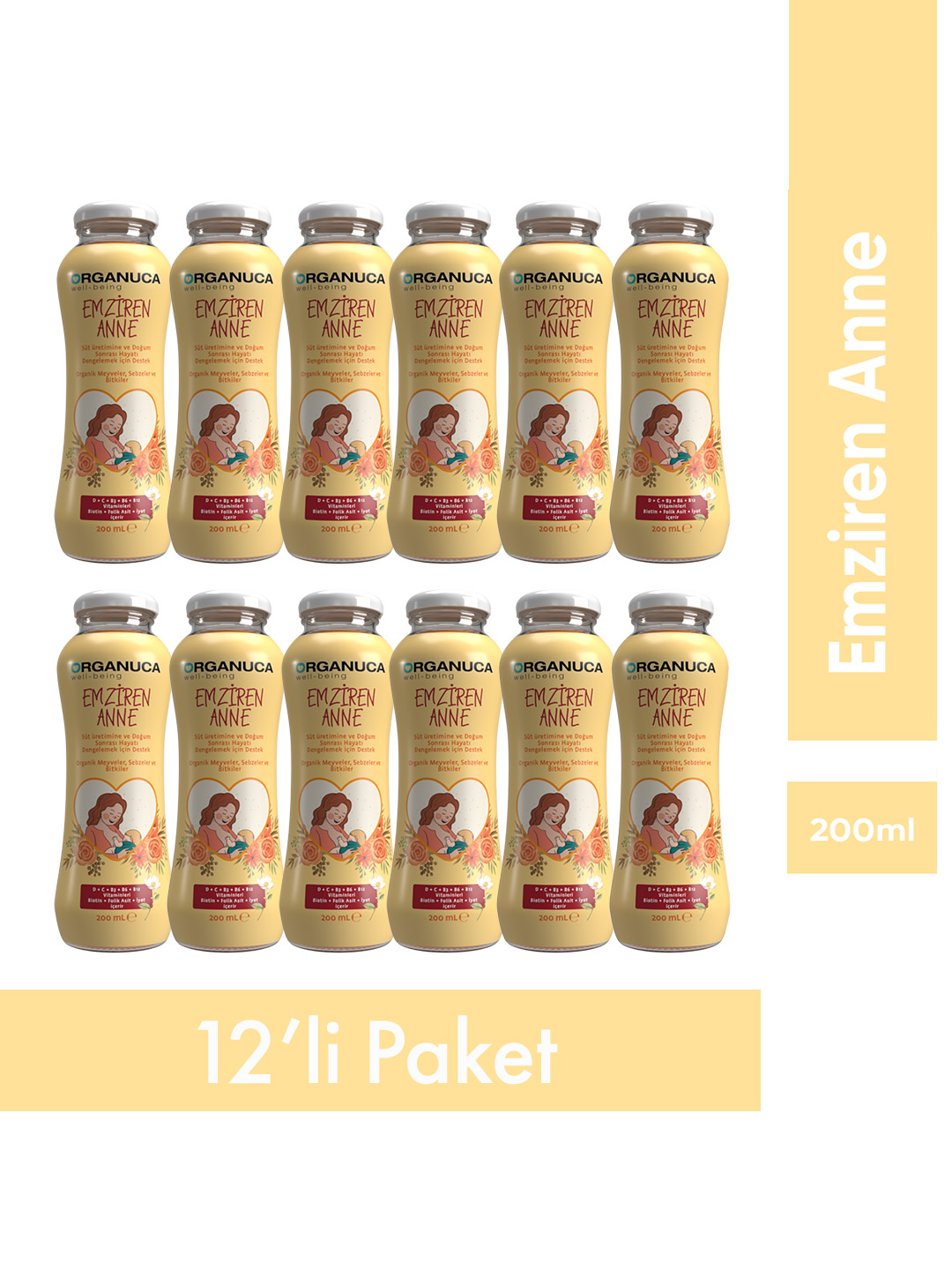 12'li Süt Arttırmaya Destek Emziren Anne İçeceği 200 Ml