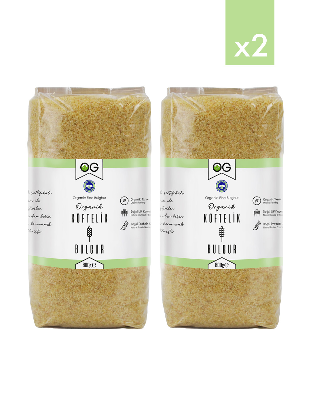 2’li Organik Köftelik Bulgur 800 Gr