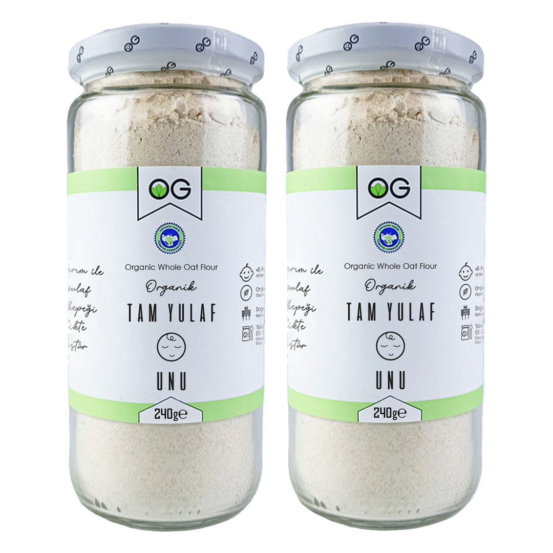 2'li Organik Tam Yulaf Unu 240 Gr