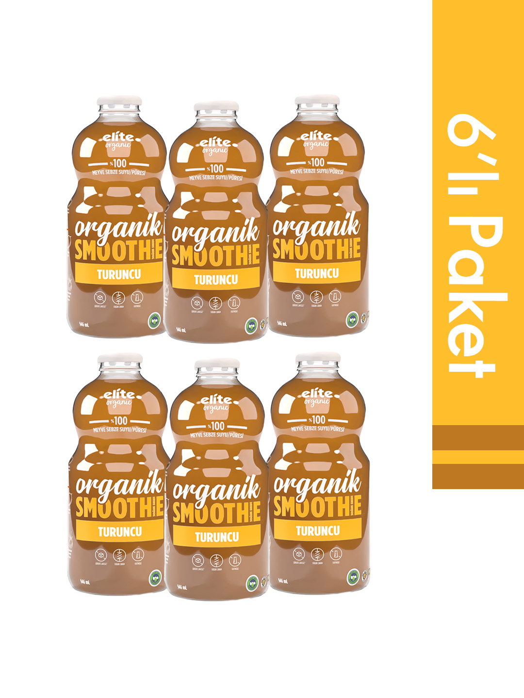 6'lı Organik Turuncu Smoothie 946 Ml
