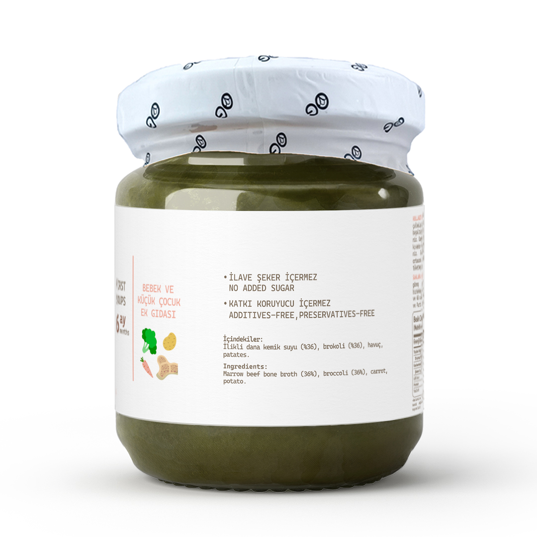 Kemik Sulu Brokoli Çorbası 200g +6 Ay Kemik Sulu Brokoli Çorbası 200g +6 Ay