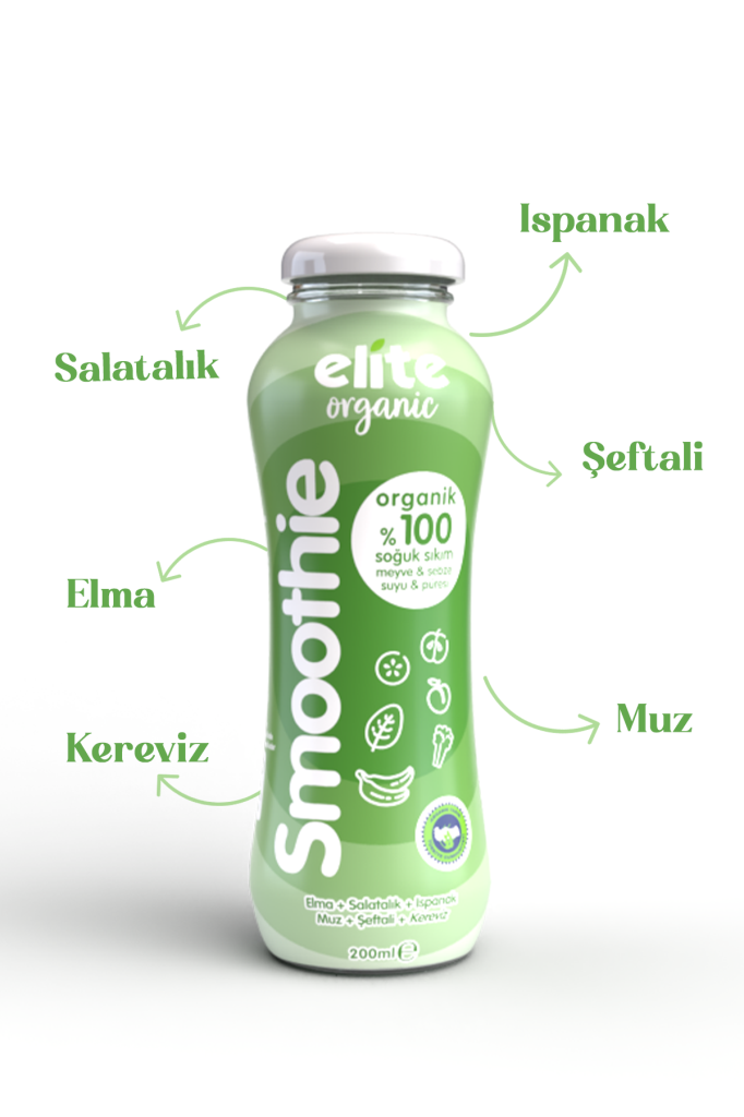 Organik %100 Smoothie Yeşil 200 Ml Organik %100 Smoothie Yeşil 200 Ml