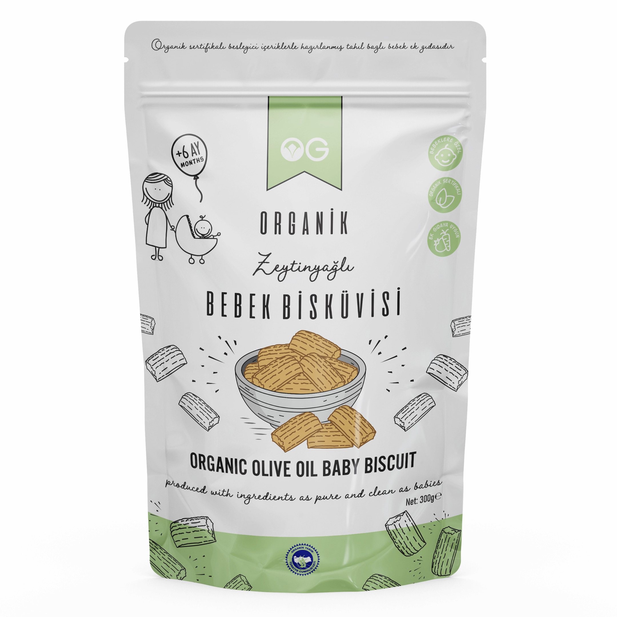Organik Bebek Bisküvisi 300 Gr +6 Ay
