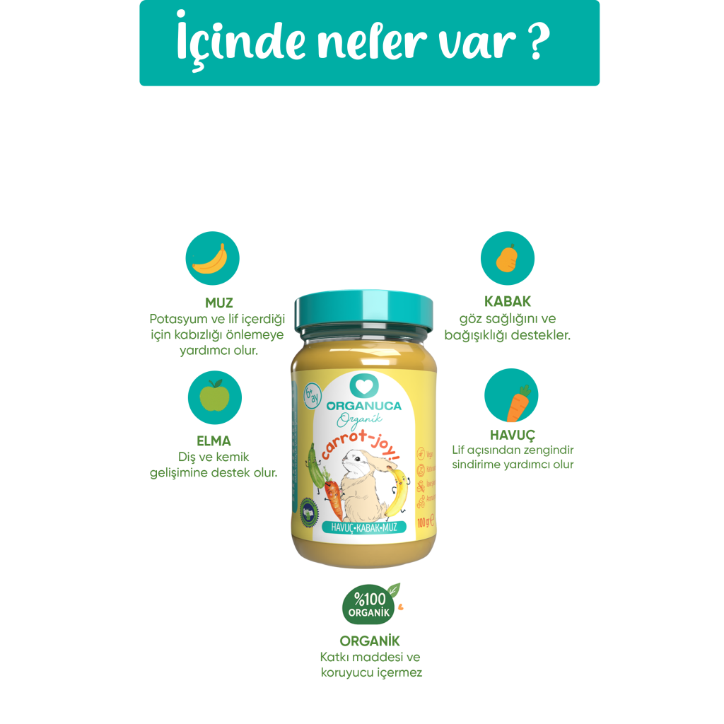 Organik Ek Gıda Carrot-Joy 100 G Organik Ek Gıda Carrot-Joy 100 G