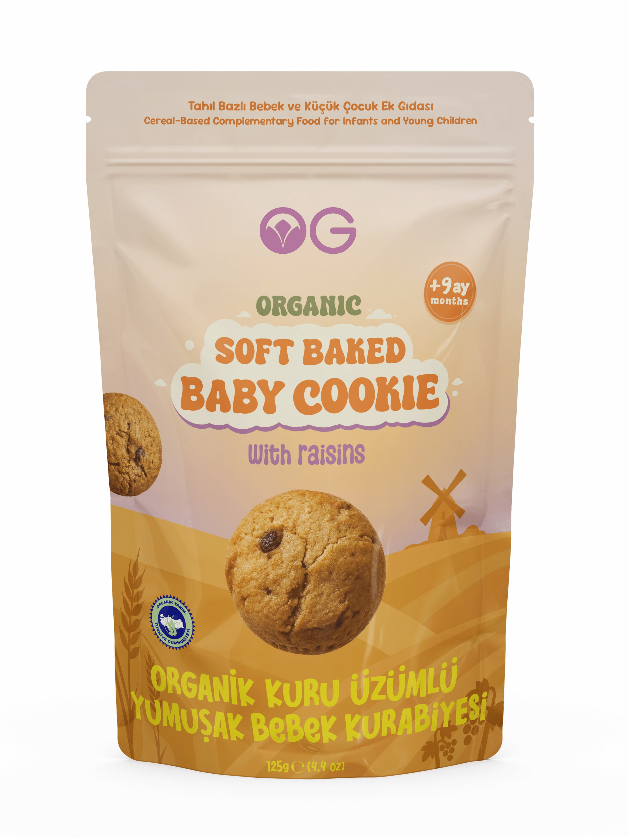 Organik Kuru Üzümlü Yumuşak Bebek Kurabiyesi 125 Gr