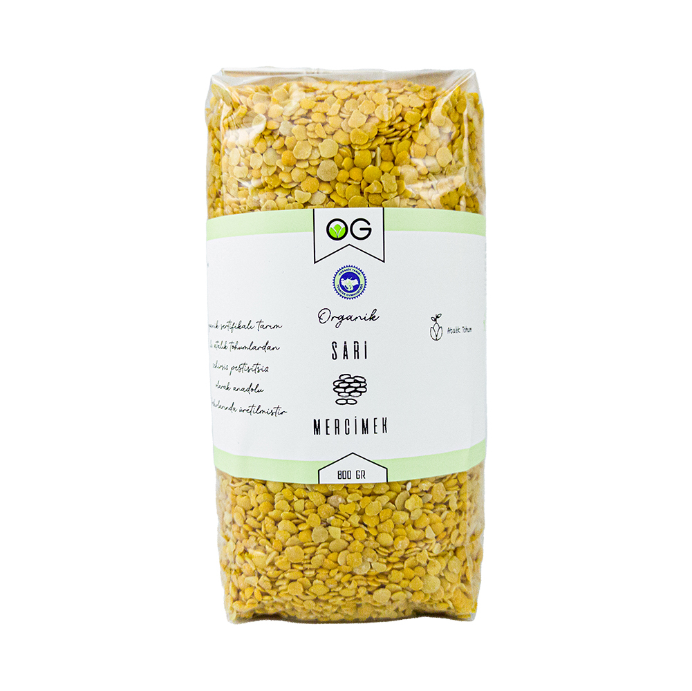 Organic Yellow Lentels 800 Gr