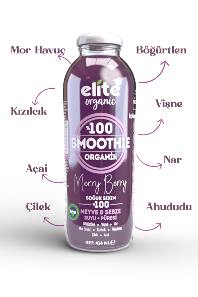 Organik Smoothıe Merry Berry 414 Ml Organik Smoothıe Merry Berry 414 Ml