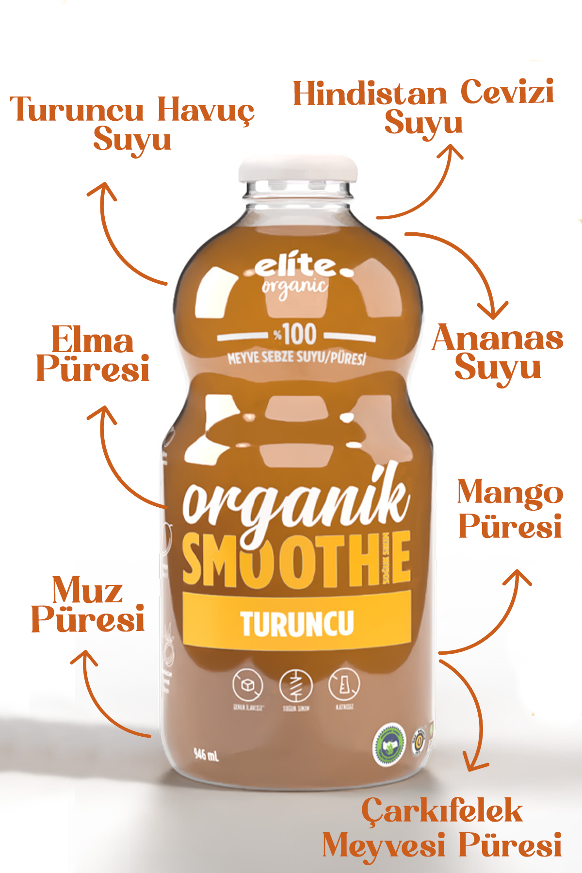 Organik Turuncu Smoothıe 946 Ml Organik Turuncu Smoothıe 946 Ml