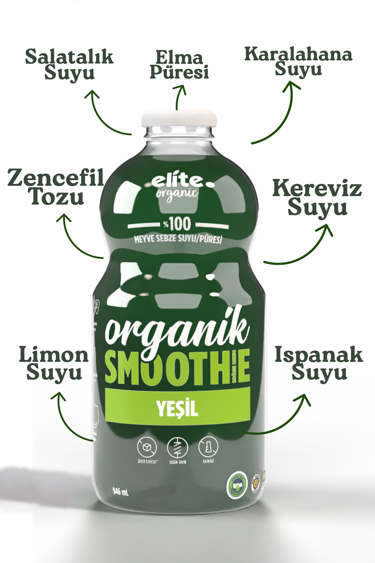 Organik Yeşil Smoothıe 946 Ml Organik Yeşil Smoothıe 946 Ml