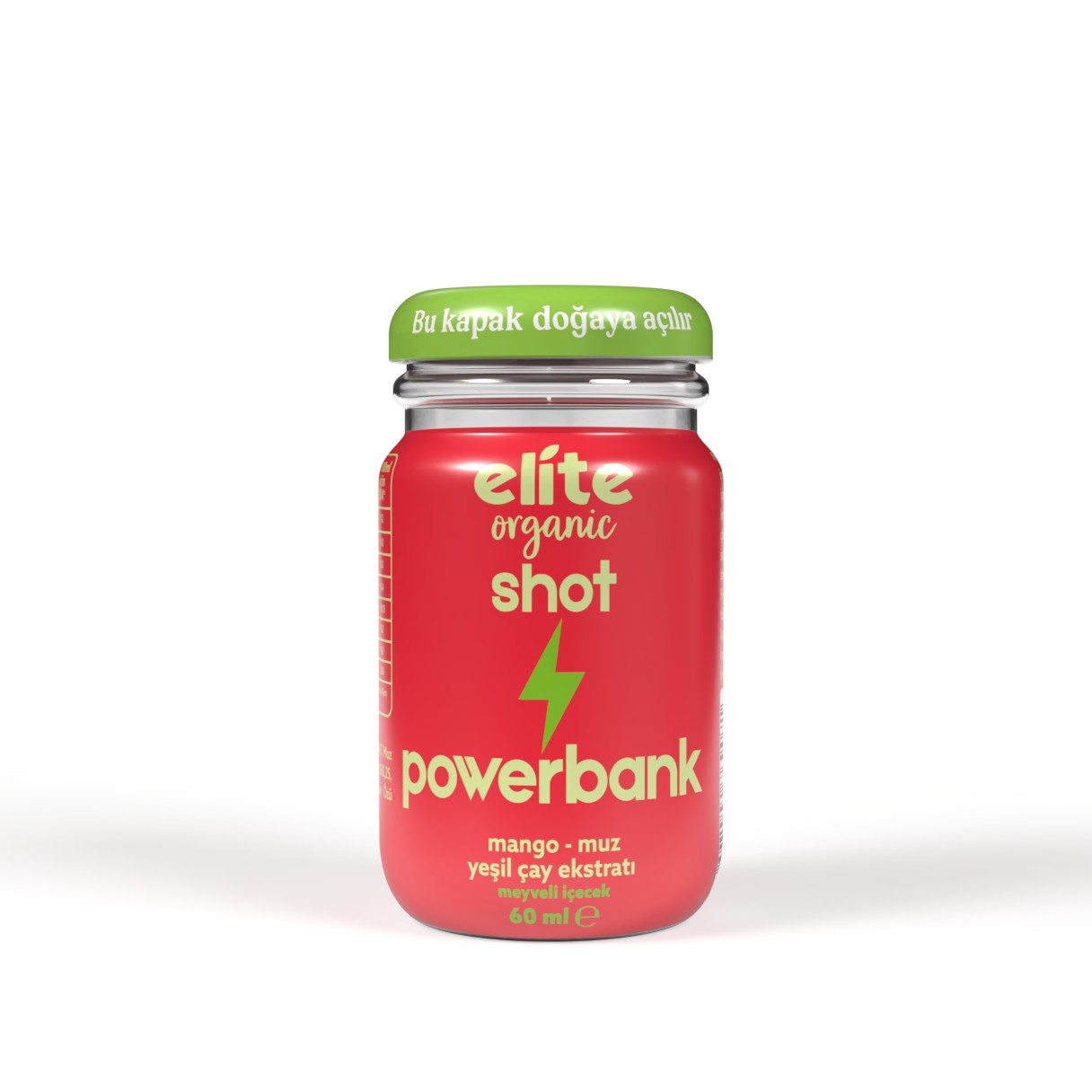 Shot Powerbank Yeşil Çaylı Meyveli İçecek - 60 ml