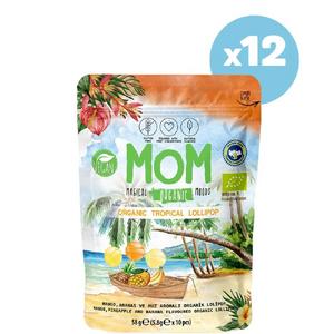 12'li Organik Tropikal Lolipop – Ananas, Muz, Mango