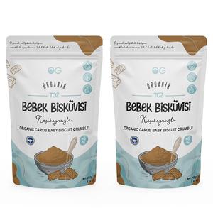 2'li Organik Keçiboynuzlu Toz Bebek Bisküvi Seti +6 Ay
