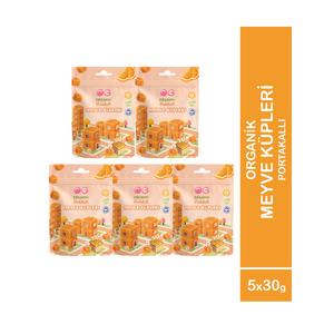 5'li Organik Portakallı Meyve Küpleri (5 x 30 Gr)