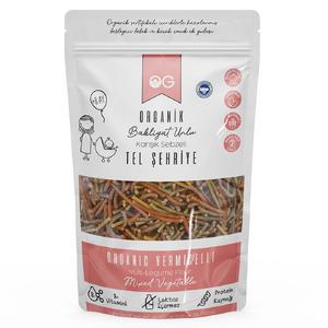 Organik Karışık Sebzeli Bakliyat Unlu Tel Şehriye 180 Gr +8 Ay