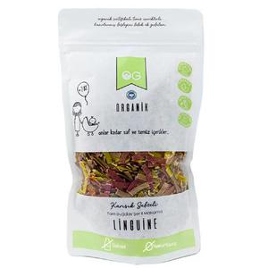Organik Karışık Sebzeli Tam Buğday Şerit Makarna Linguine 200 Gr +8 Ay