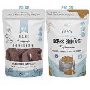 Organik Keçiboynuzlu Bebek Bisküvisi Ve Keçiboynuzlu Bebek Bisküvi Tozu Seti +6 Ay