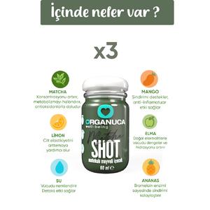3'lü Matchalı Meyveli İçecek Shot 60 Ml