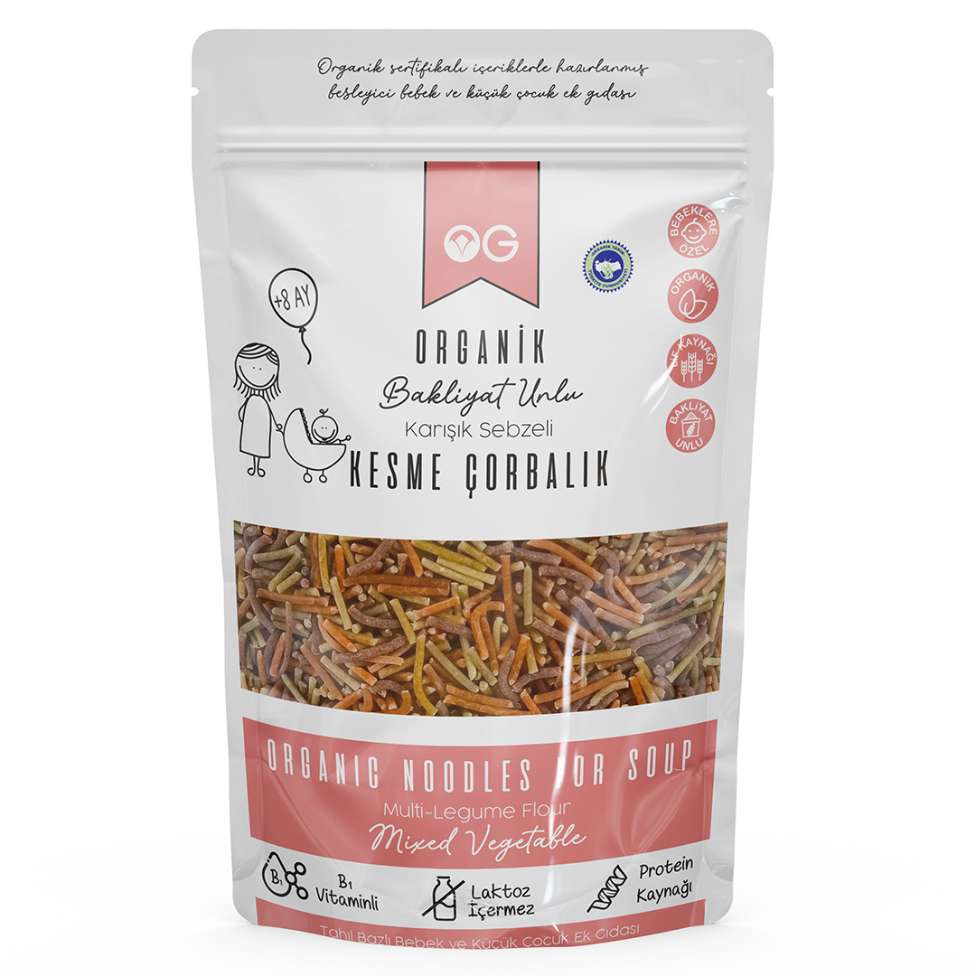 Organik Karışık Sebzeli Bakliyat Unlu Kesme Çorbalık 200Gr +8 Ay Organik Karışık Sebzeli Bakliyat Unlu Kesme Çorbalık 200Gr +8 Ay