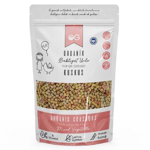 Organik Karışık Sebzeli Bakliyat Unlu Bebek Kuskus  250 Gr +8 Ay